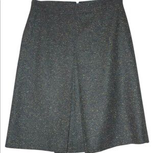 Theory A-line with kick pleat tweed skirt.